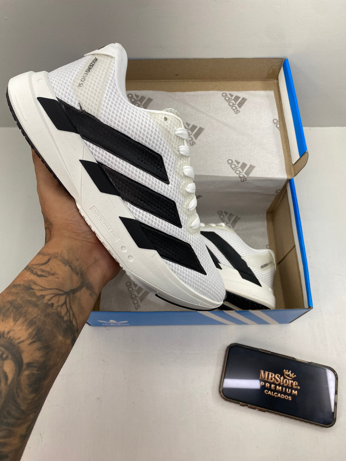 Tênis Adizero EVO SL Premium Branco Preto