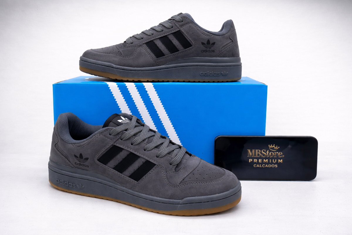 Tênis Masculino Adidas Fórum V2 Grafite Premium