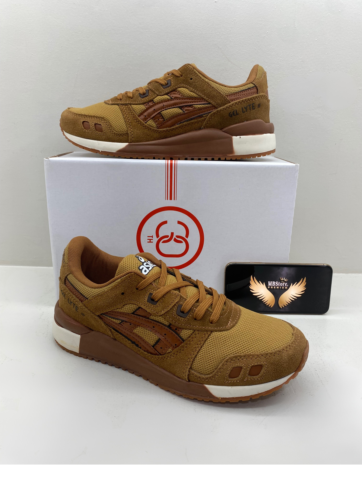 Tênis Masculino Asics Gel-Lyte III Caramelo Premium em Couro
