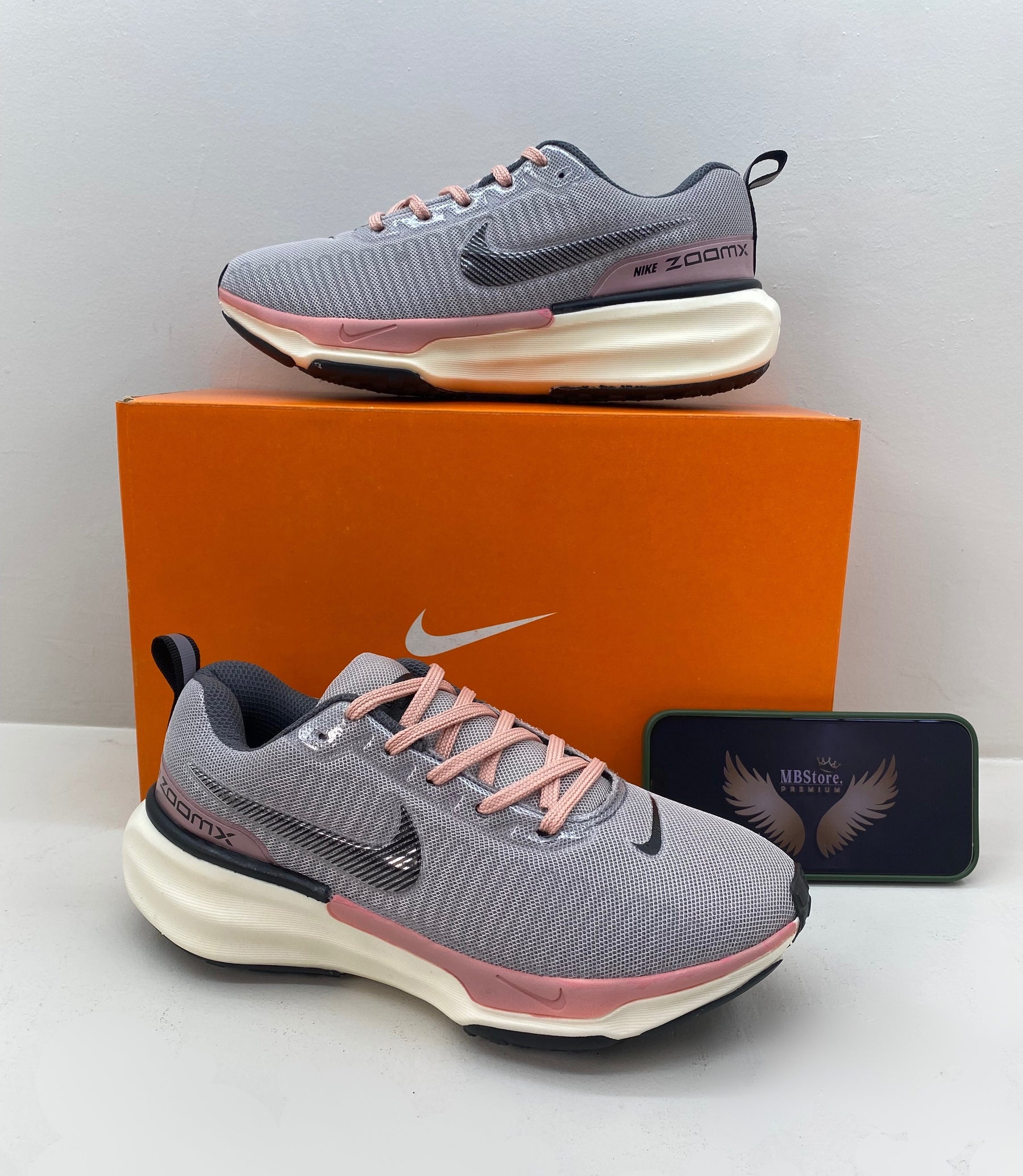 Nike ZoomX Grafite/Nude 2 Cadarços