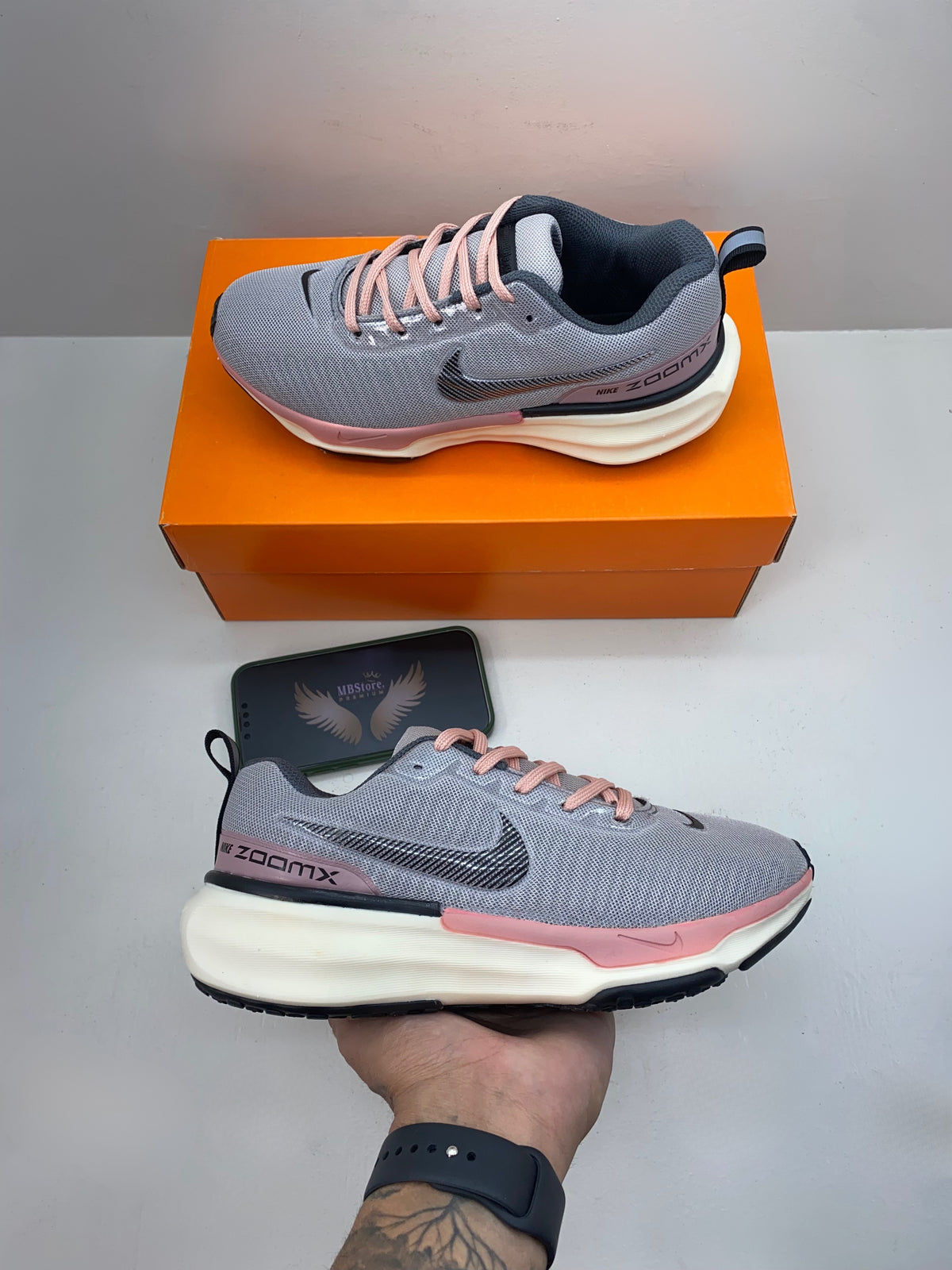 Nike ZoomX Grafite/Nude 2 Cadarços