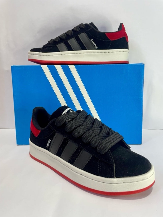 Adidas Campus masculino/feminino Preto/Vermelho