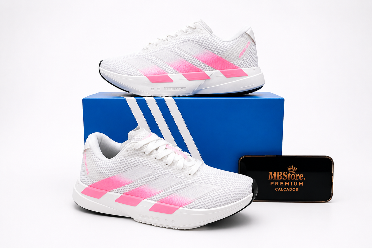 Tênis Adizero EVO SL Premium Branco Rosa