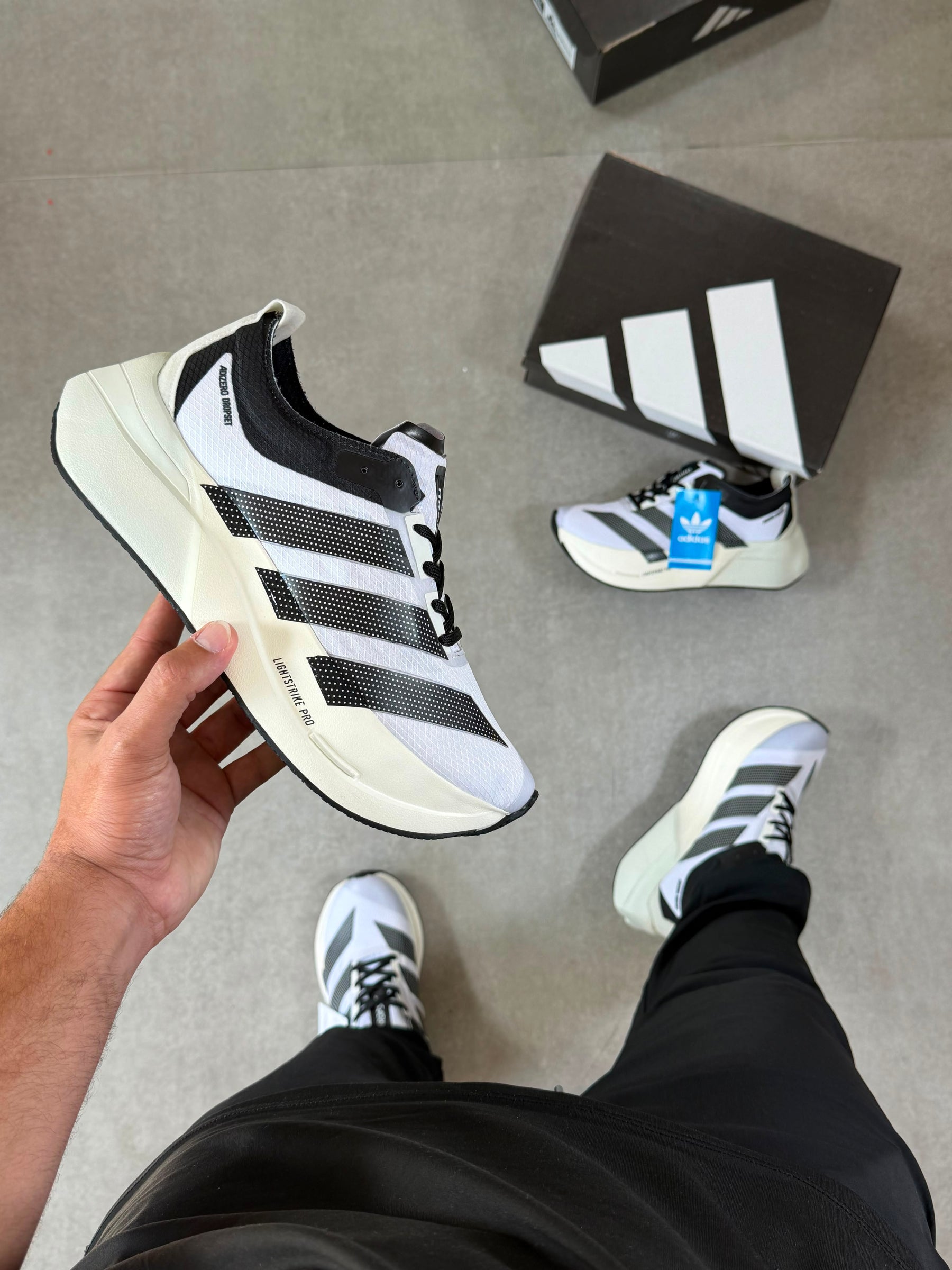 Tênis Adizero Dropset Branco Preto