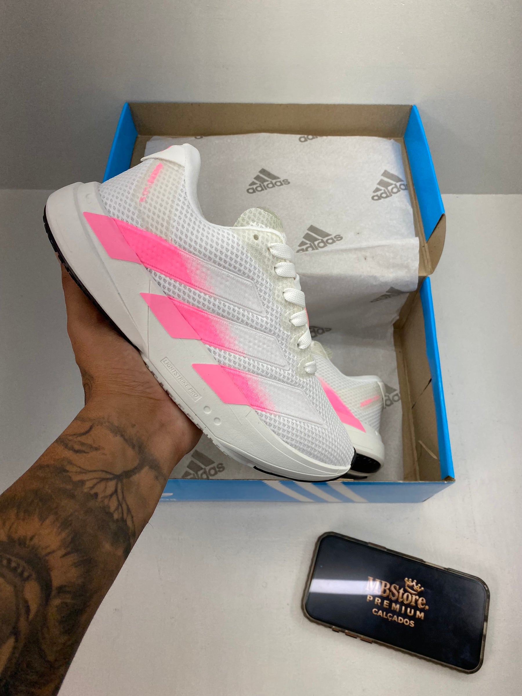 Tênis Adizero EVO SL Premium Branco Rosa