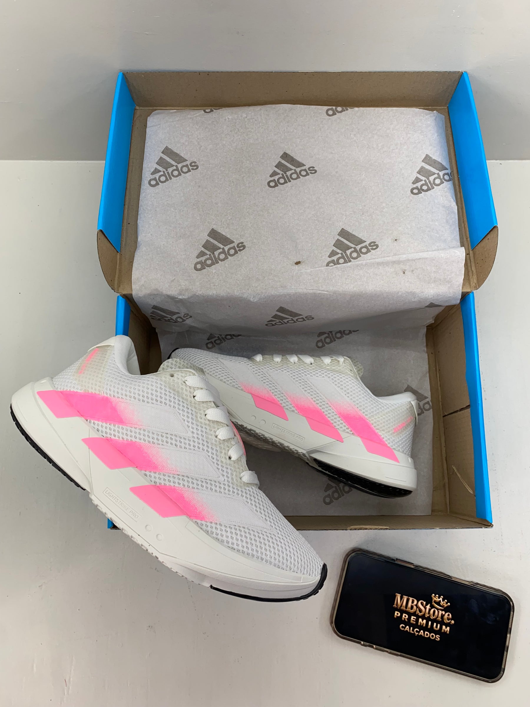 Tênis Adizero EVO SL Premium Branco Rosa