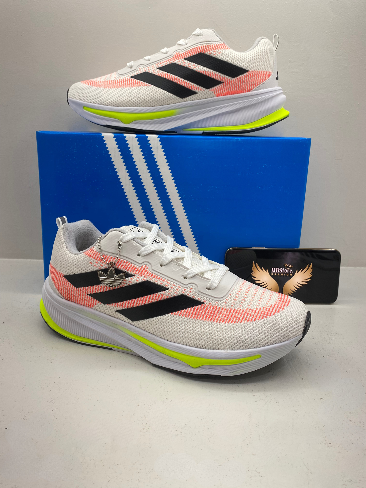 Adizero Boston 10 Branco/Laranja