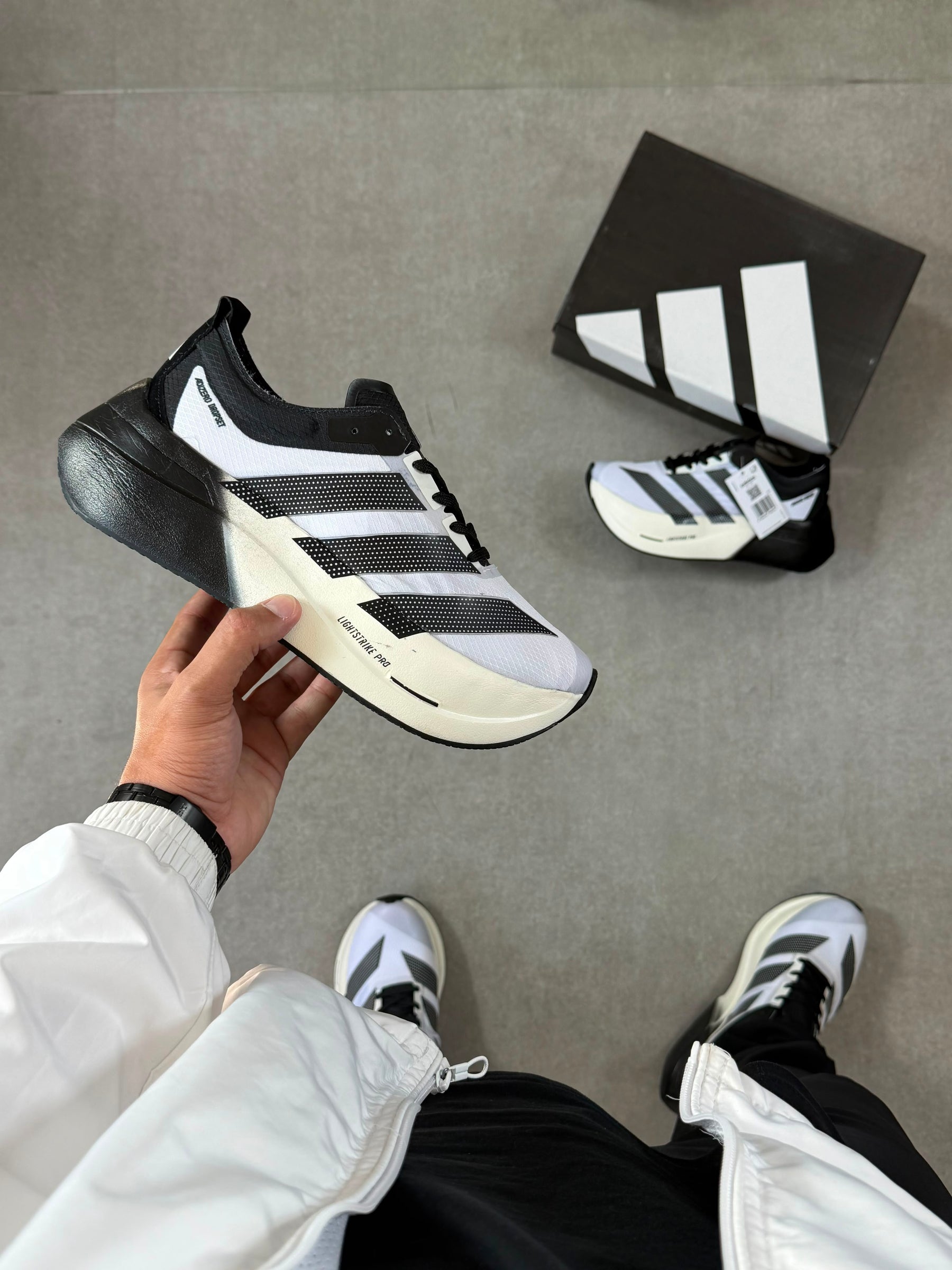 Tênis Adizero Dropset Branco Preto Preto