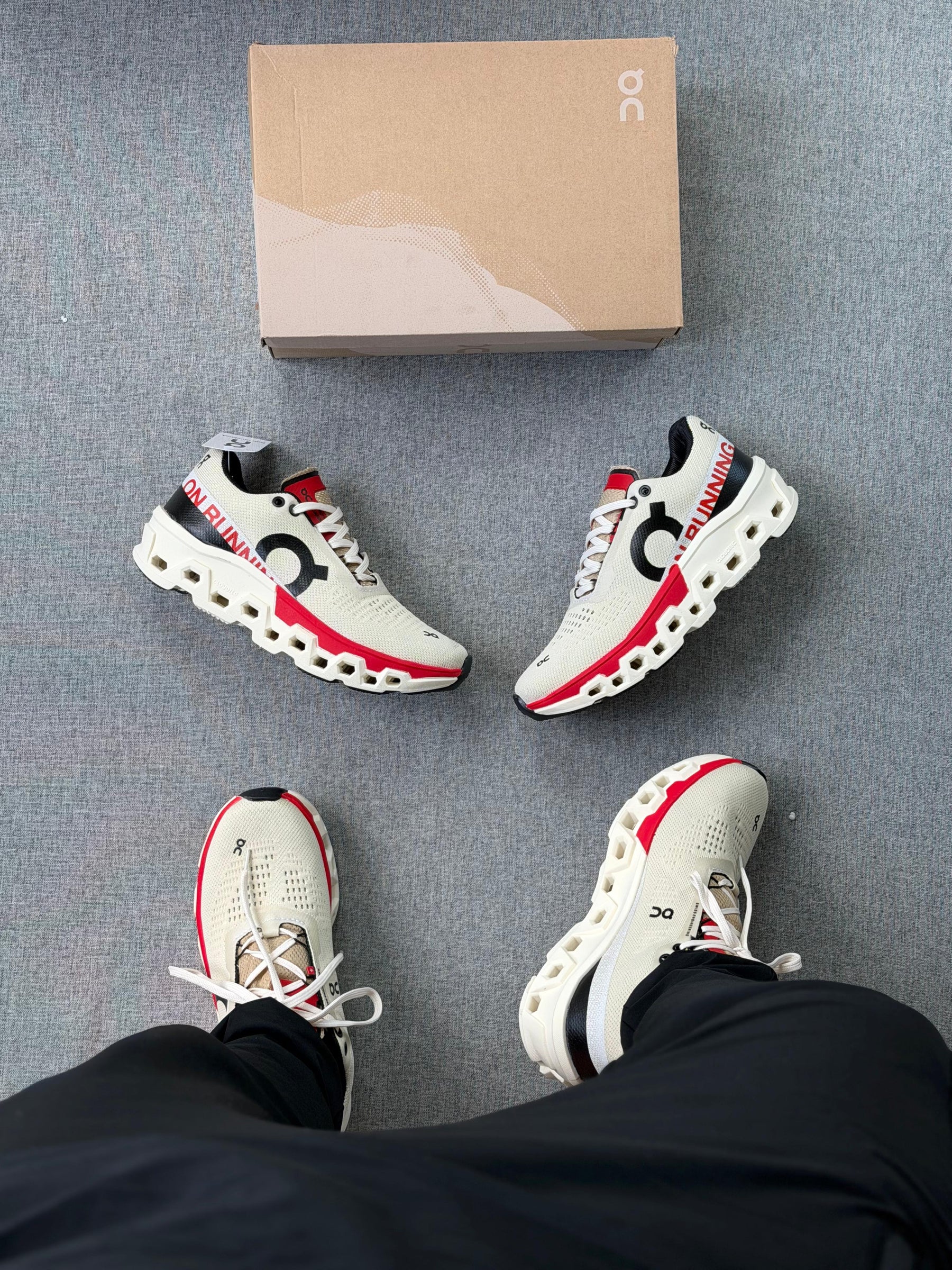 Tênis On Cloud Running Off White Vermelho Premium