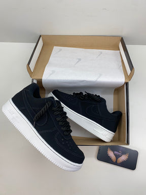 Air Force One Nobuck Premium Preto/Branco