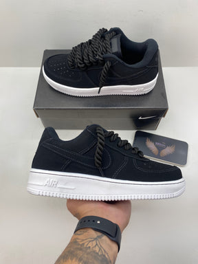 Air Force One Nobuck Premium Preto/Branco