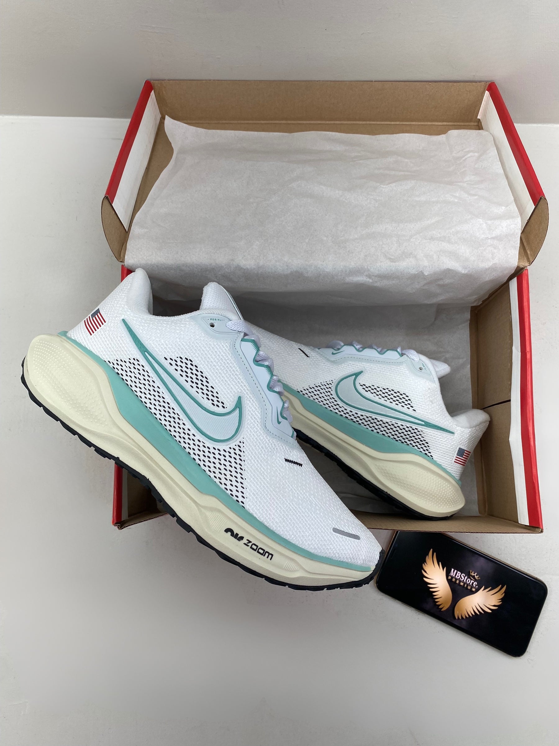 Nike Air Zoom Pegasus 41 Branco/Verde Água