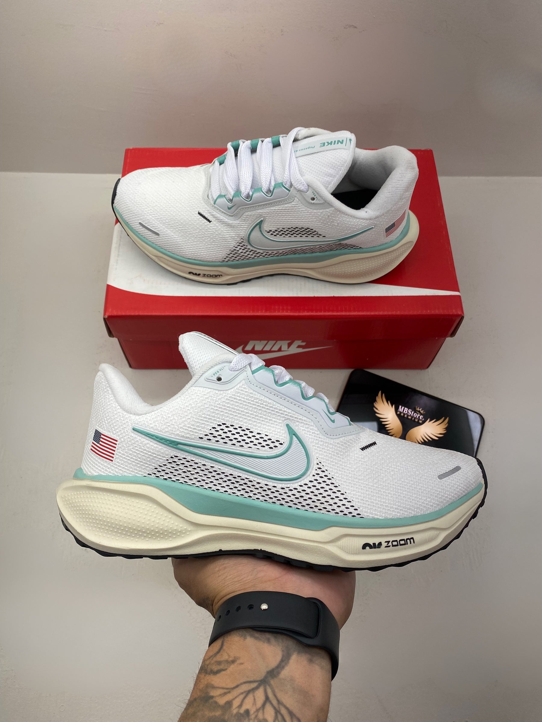 Nike Air Zoom Pegasus 41 Branco/Verde Água