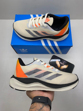 Adizero Boston 12 Off White-Laranja