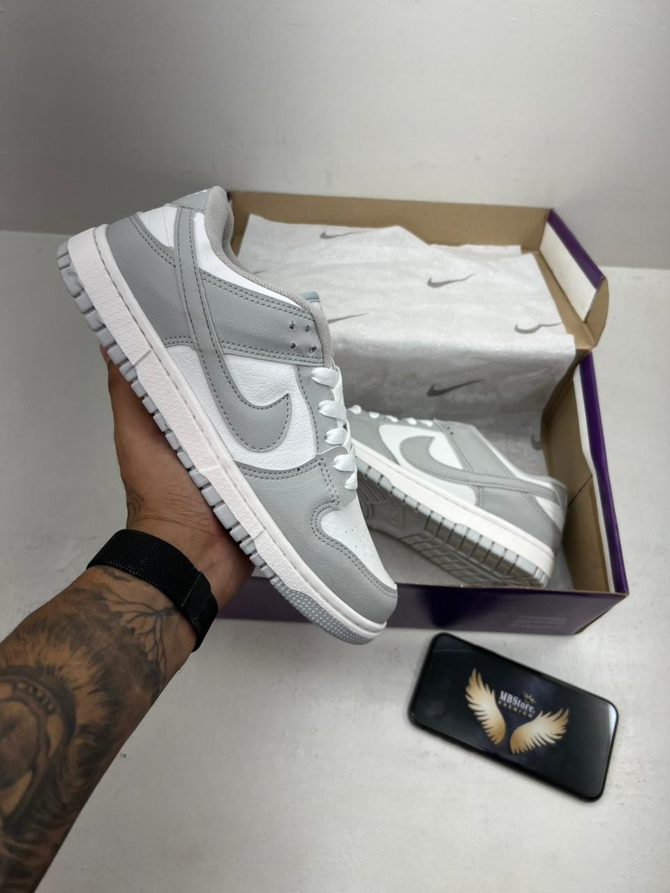Dunk low  Branco/Cinza
